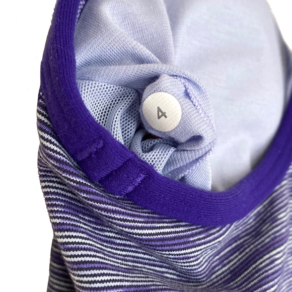Lululemon Y-Tank Size 4. Purple and white. NWOT - Picture 4 of 4